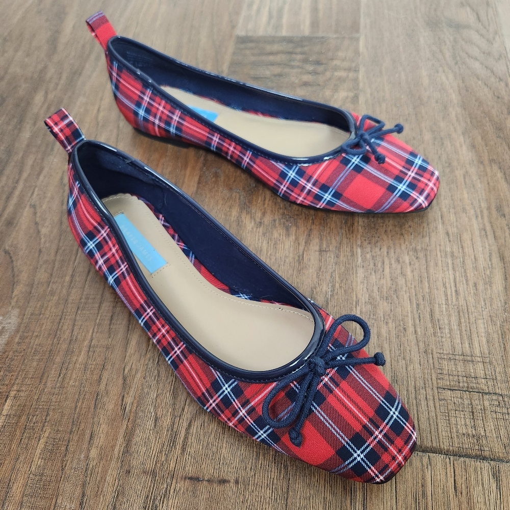 DRAPER JAMES Taylor plaid ballet flat in